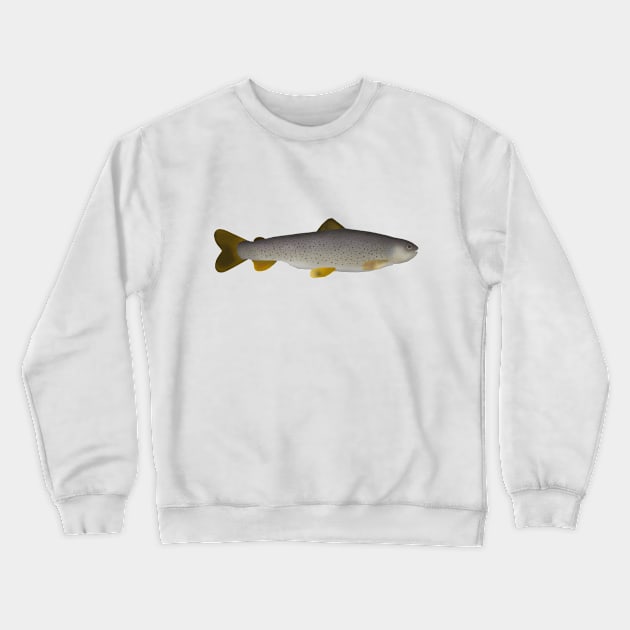 Tigris Trout Crewneck Sweatshirt by FishFolkArt